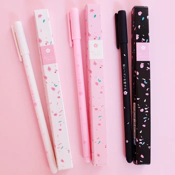 Романтическая Гелевая ручка Sakura, ручка-роллер, Школьные Канцелярские принадлежности, Студенческие канцелярские принадлежности, ручка для подписи, черные чернила 0,38 мм