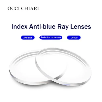 Анти-синие Линзы из смолы Single Vision, Асферические линзы для Близорукости, Очки для дальнозоркости, Очки по рецепту UV400, Оптические линзы по индивидуальному заказу