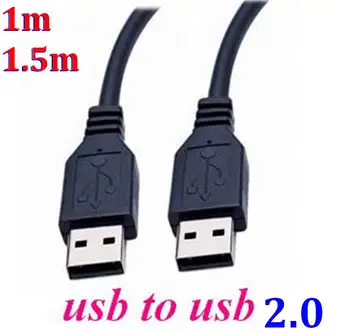 200шт Новейший Высокоскоростной кабель длиной 1 м 1,5 м USB 2.0 A Штекер к USB A Штекер от мужчины к мужчине