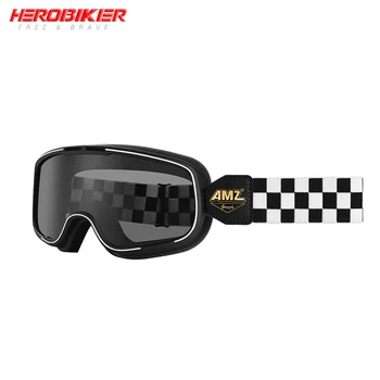 Мотоциклетные очки HEROBIKER, Новые Ретро-очки AMZ, Мотоциклетный шлем, Очки для езды на мотоцикле, Пылезащитные Солнцезащитные очки на ремешке