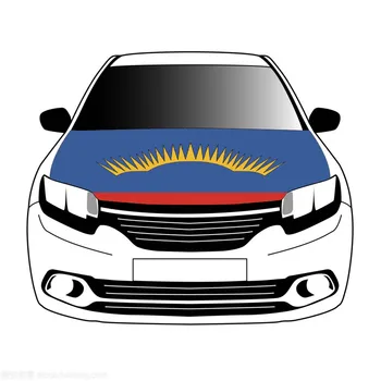 Флаги Мурманской области 3,3x5ft /6x7ft из 100% полиэстера, баннер на капоте автомобиля с усовершенствованной сублимационной печатью, флаг на крышке автомобиля + треугольное крепление