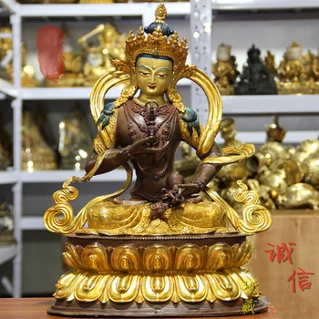 45 см большая статуя ДОБРОГО будды Азия буддизм Позолота золотой Экзорцизм безопасность Ваджрасаттвы Самантабхадры Статуя будды Бодхисаттвы