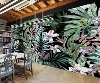 Бейбехан Пользовательские Обои Европейский Тропический Лес Юго-Восточной Азии Фреска Дом, Украшенный 3D обоями фрески papel de parede