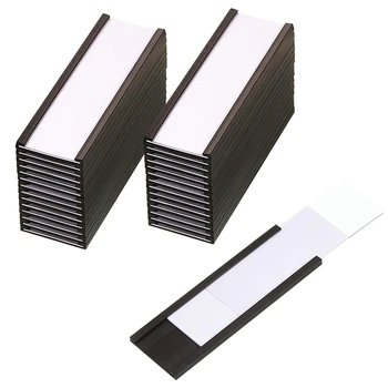 180 шт. магнитных держателей этикеток С магнитными держателями карт данных с прозрачными пластиковыми протекторами для металлической полки (1 X 3 дюйма)