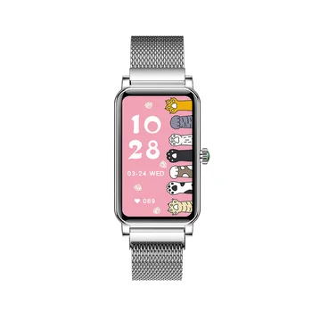 ZX19 Смарт-часы для женщин и девочек, Модные Умные часы, Пульсометр, Артериальное давление, Спортивный браслет для фитнеса, Настраиваемый браслет с циферблатом, лучший