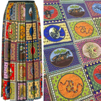 Дизайнерская Брендовая Полиэфирная ткань с животным Принтом для Платья, Модная Детская одежда, сшитая своими руками, Размер по метру