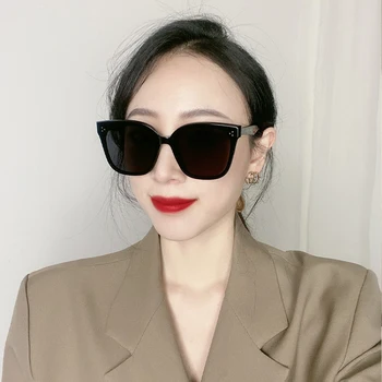 Солнцезащитные очки Yuumi Rick для женщин, мужские черные очки с кошачьим глазом, MGlasses Spy Fashion, негабаритные, Роскошный дизайнерский бренд Jennie